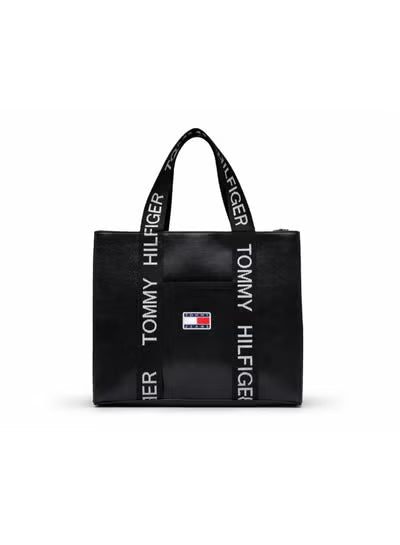 Tommy Jeans TJW ESS Daily Tote Leather Handbag for Women – Black Elegant & Spacious Tote Bag#70