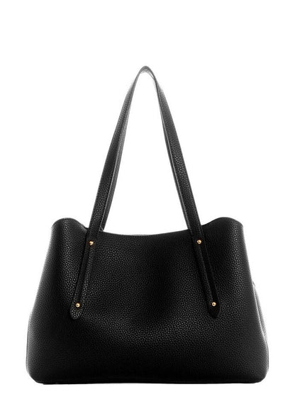 GU Black Leather Bag For Women 128#