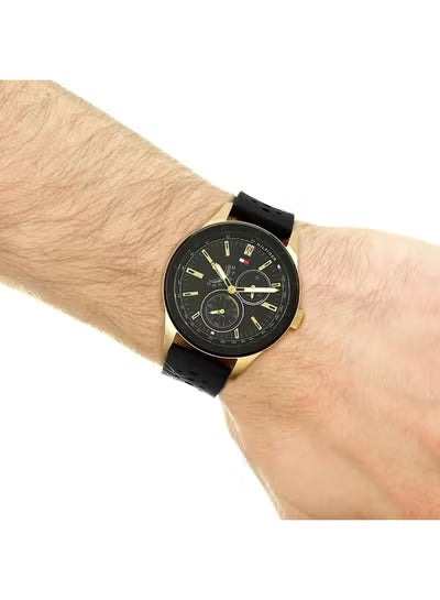 Tommy Hilfiger Men’s Sport Watch 1791636 – Black Silicone Strap with Rugged Elegance
