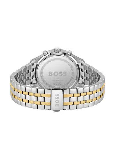 Men’s Watch – Hugo Boss Associate 1513976, Blue Dial with Silver & Gold Stainless Steel Bracelet