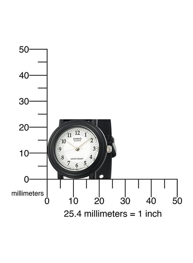 Resin Analog Wrist Watch LQ-139AMV-7B3LDF - 25 mm - Black