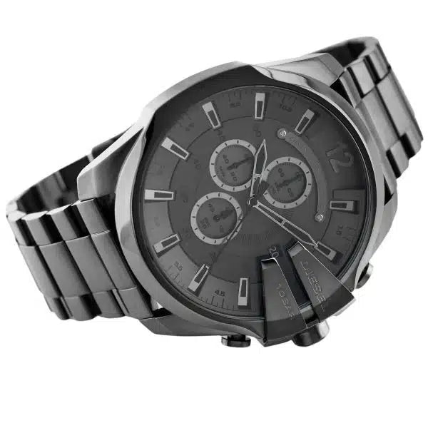 Diesel Mega Chief Men’s Watch DZ4282 – Grey Dial, Stainless Steel Strap, 54mm Quartz Chronograph