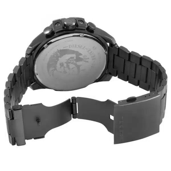 Diesel Mega Chief Men’s Watch DZ4282 – Grey Dial, Stainless Steel Strap, 54mm Quartz Chronograph