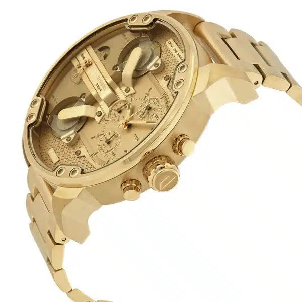 Diesel DZ7399 Mr. Daddy 2.0 Men’s Gold Stainless Steel Chronograph Quartz Watch – 57mm Bold Statement Piece