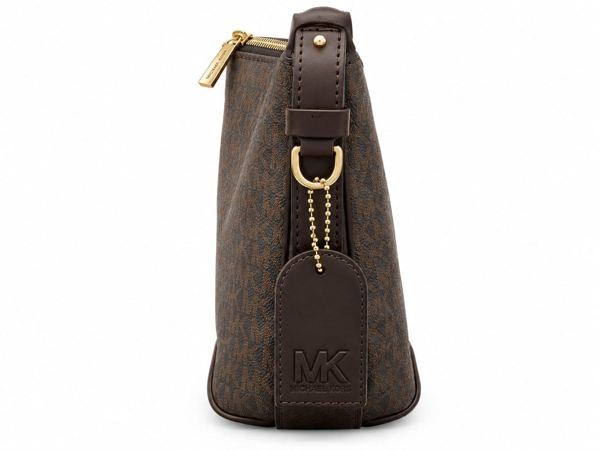 Michael Kors Women's Signature Monogram Brown Shoulder Crossbody Bag#0040