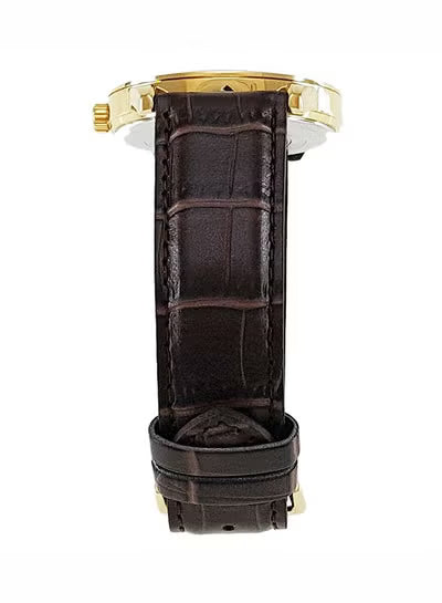 Leather Analog Watch MTP-V001GL-9BUDF - 38 mm - Brown