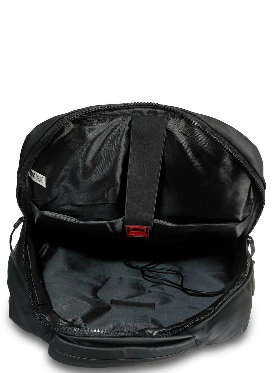 Men's Black Laptop Backpack with Padded Shoulder Straps and Chest Strap#0019