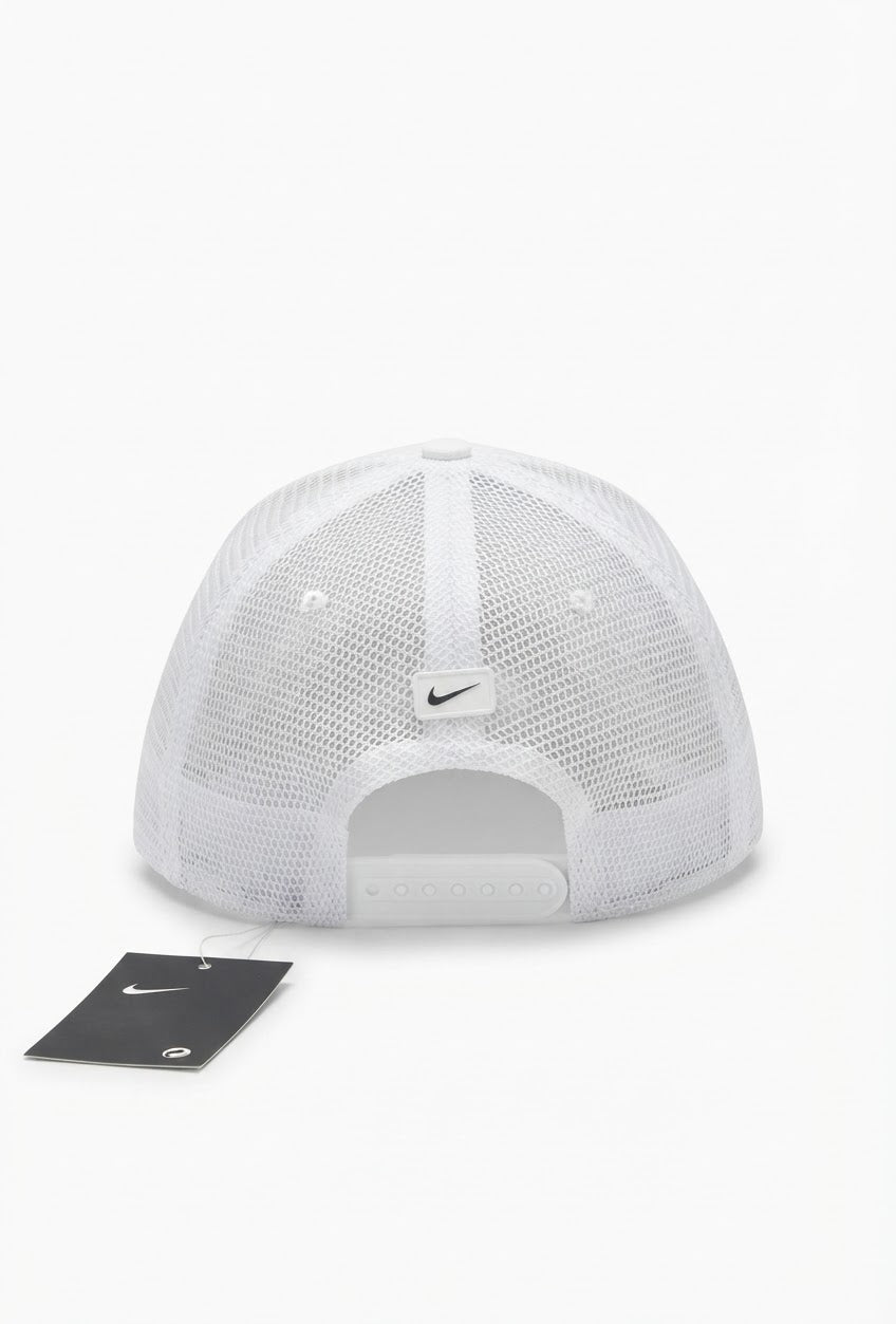 Nike SB White Trucker Mesh Cap with Bold Oval Logo#3
