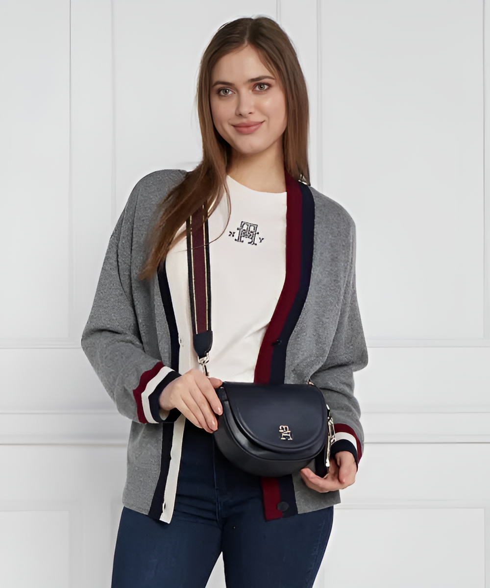 Tommy Hilfiger Black Leather Bag For Women #32