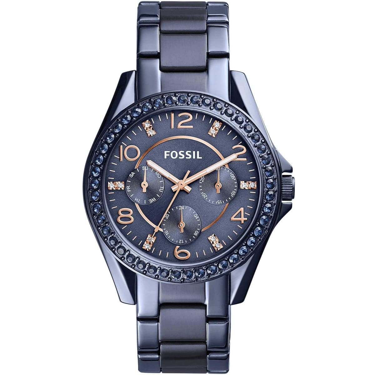 Fossil Riley Women's Blue Stainless Steel Watch ES4294