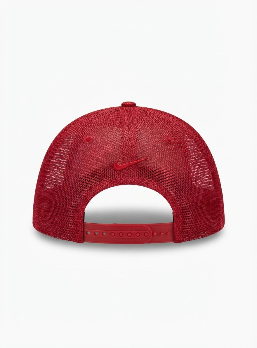 Nike SB Red Trucker Hat with Oval Logo and Mesh Back#4
