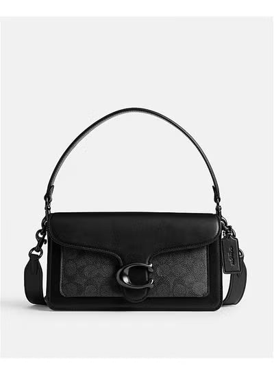 Coach Tabby Shoulder Bag 26 in Signature Canvas Black with Leather Trim – 91215#19