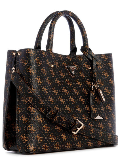 GU Leather Dark Brown Bag For Women 126#