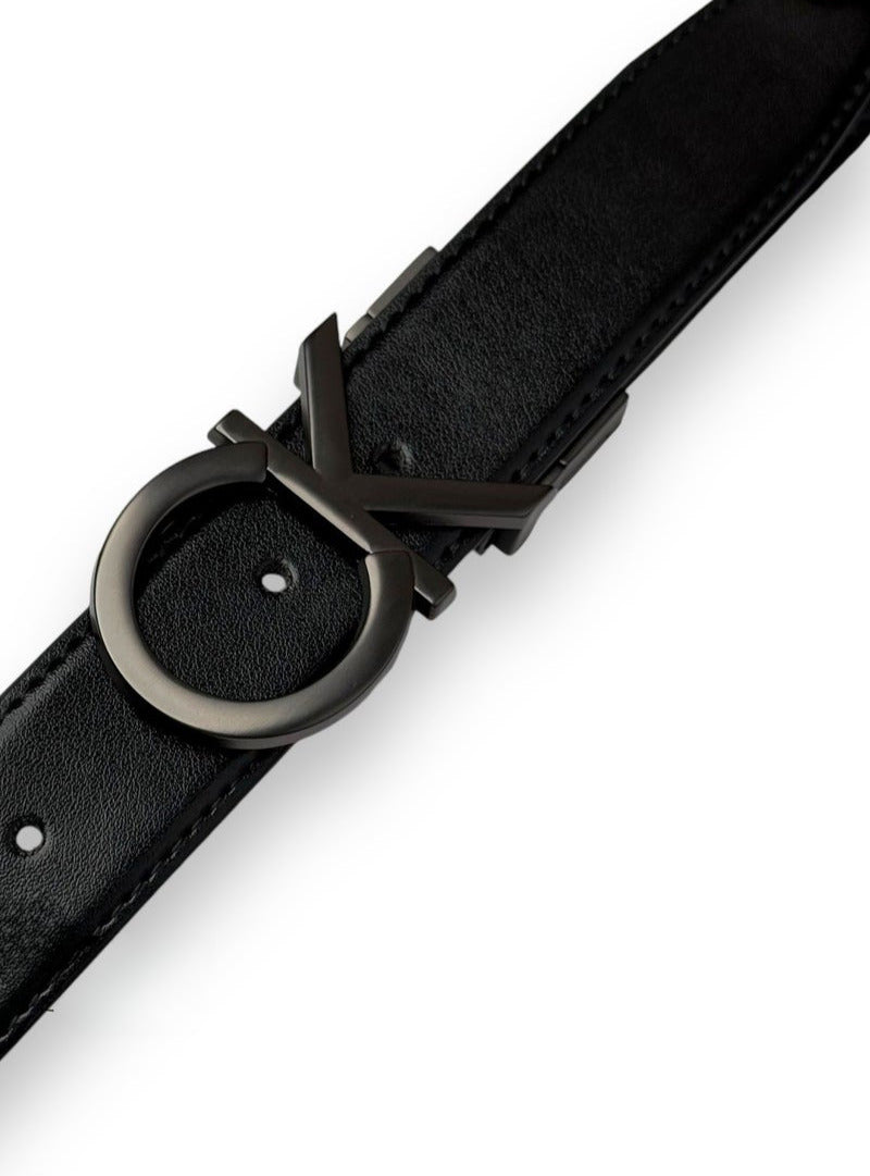 CK Black Leather Wallet-Belt Set For Men #6