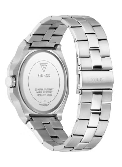 GUESS Emperor Men’s Watch GW0849G1 – Blue Dial with Silver Stainless Steel Bracelet