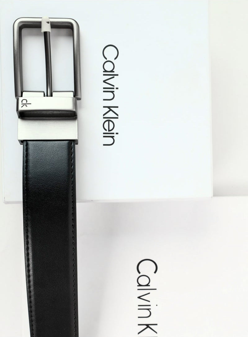 CK Black Leather Wallet-Belt Set For Men #5