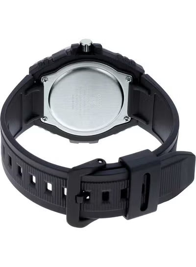 Casio Men's Analog Quartz Watch MWA-100H-2AVDF – Black Resin Band, Blue Dial