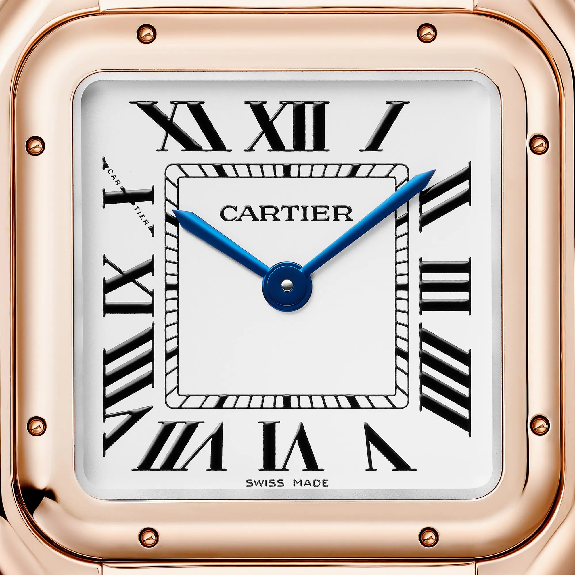 Panthère de Cartier watch White Dial Rose Gold Strap medium model