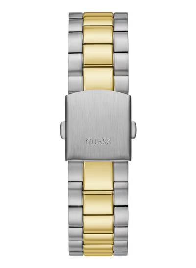 Guess Connoisseur Men’s Day-Date Watch GW0265G8 – 42mm Two-Tone Stainless Steel, Green Sunray Dial, Quartz Movement