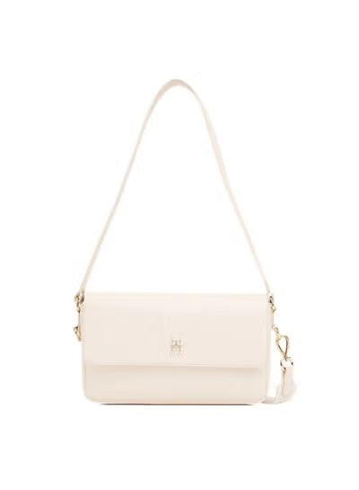 Tommy Hilfiger Women’s Elegant Shoulder & Crossbody Bag – Cream Minimalist Design#005