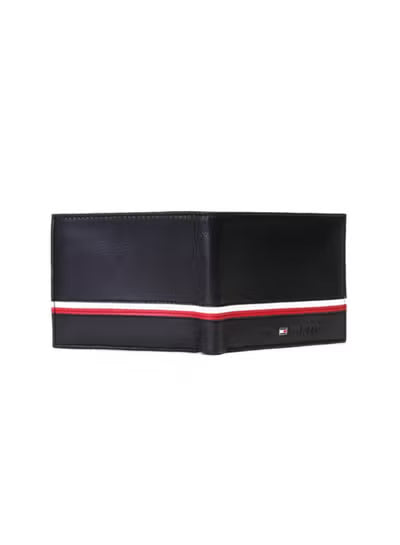 Tommy Hilfiger William Men's Leather Global Coin Wallet – Black Bi-Fold Wallet#09