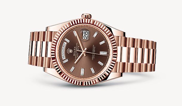 Rolex Day-Date Watch For Men - Brown Dial