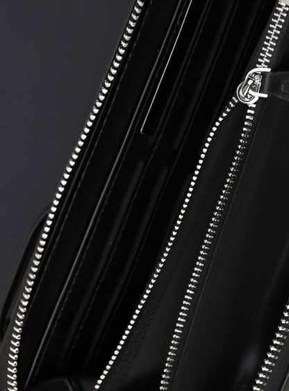 TH Long Black Leather Wallet For Men 50#