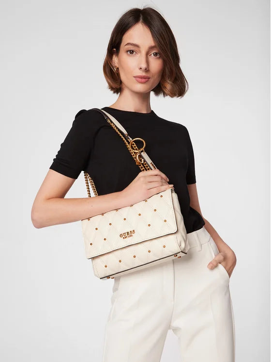 Guess Off White Quilted Bag For Women #135