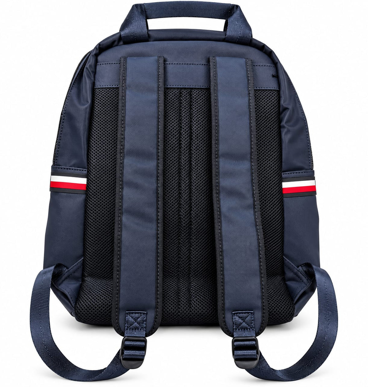 Tommy Hilfiger Men's Navy Blue Backpack with Logo Detail and Adjustable Shoulder Straps#0075