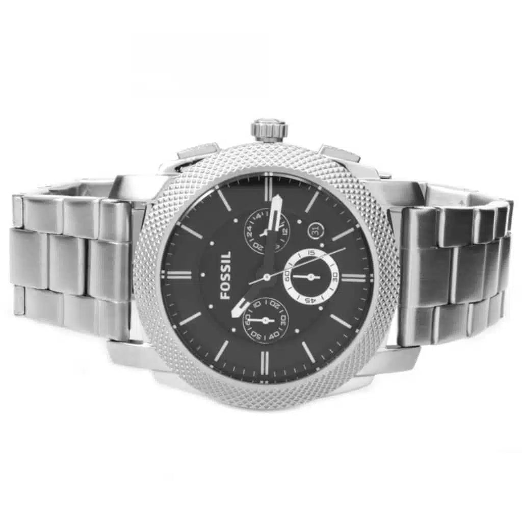 Men’s Stainless Steel Watch – Fossil Machine FS4776 | 45mm Black Dial