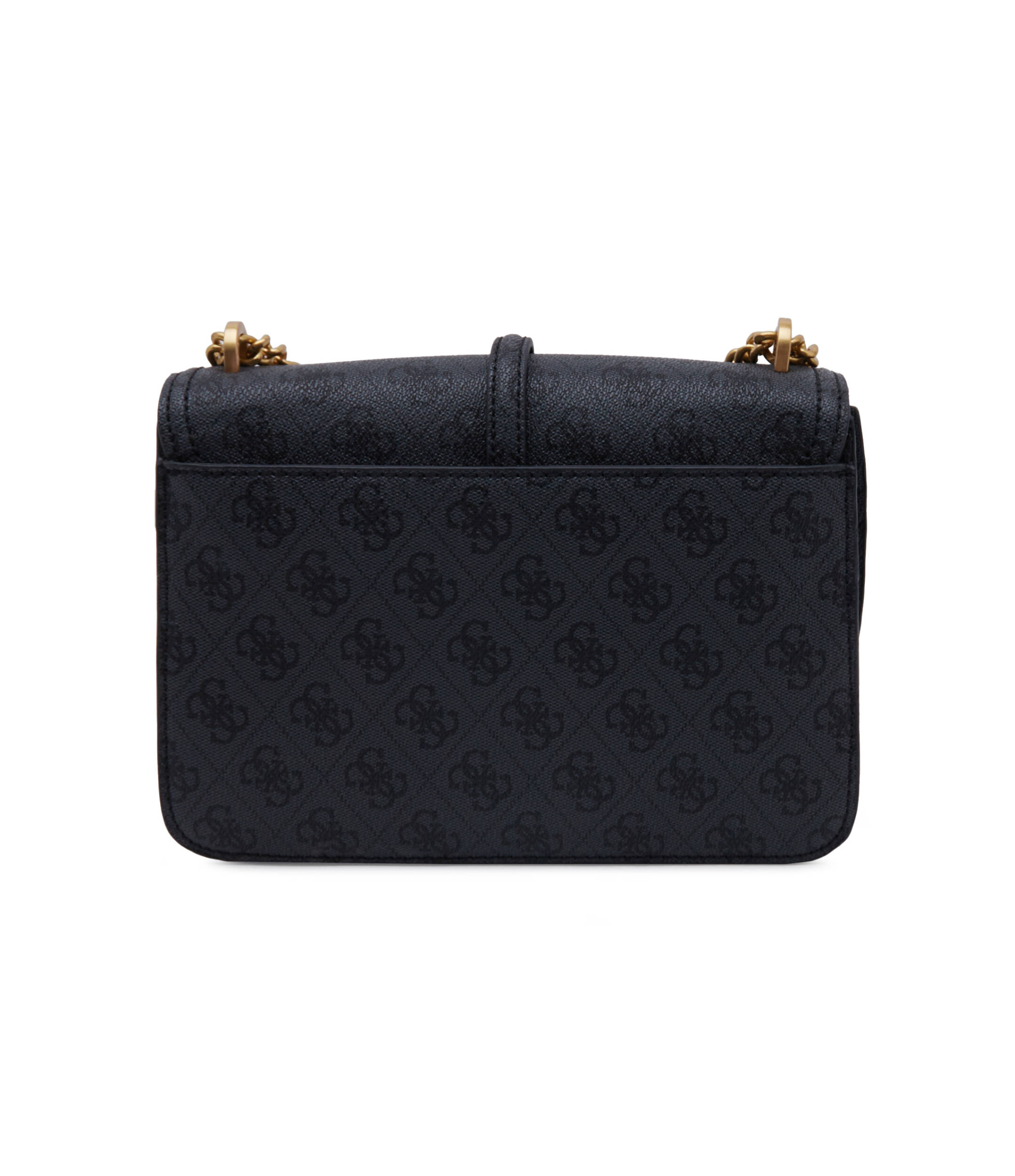 GUESS G James Logo Convertible Crossbody Bag – Black Quilted Faux Leather with Chain Strap #0043