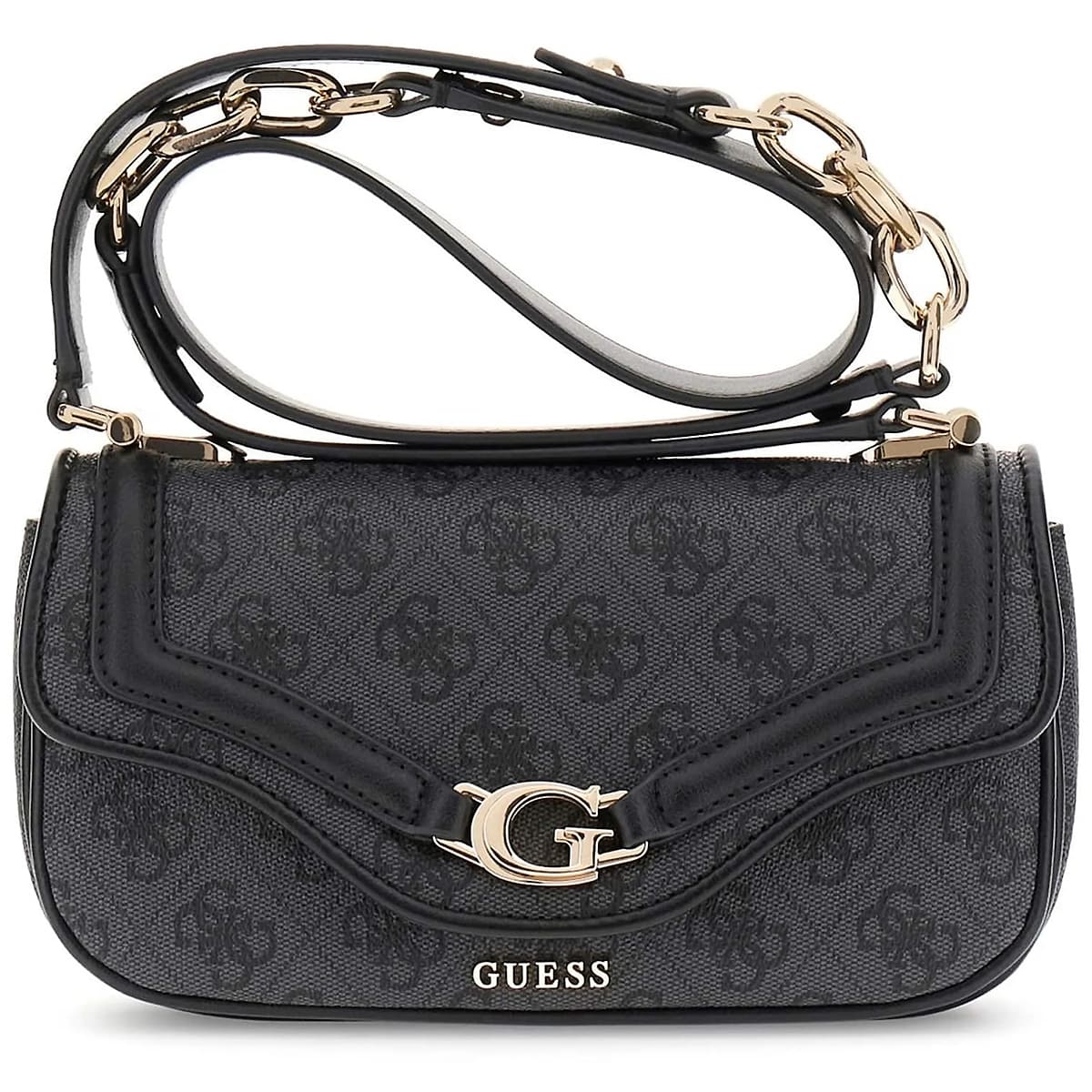 GUESS Women’s Coal Logo Crossbody Bag HWSG7993790 CLO – Black Leather Stylish Shoulder Bag#188