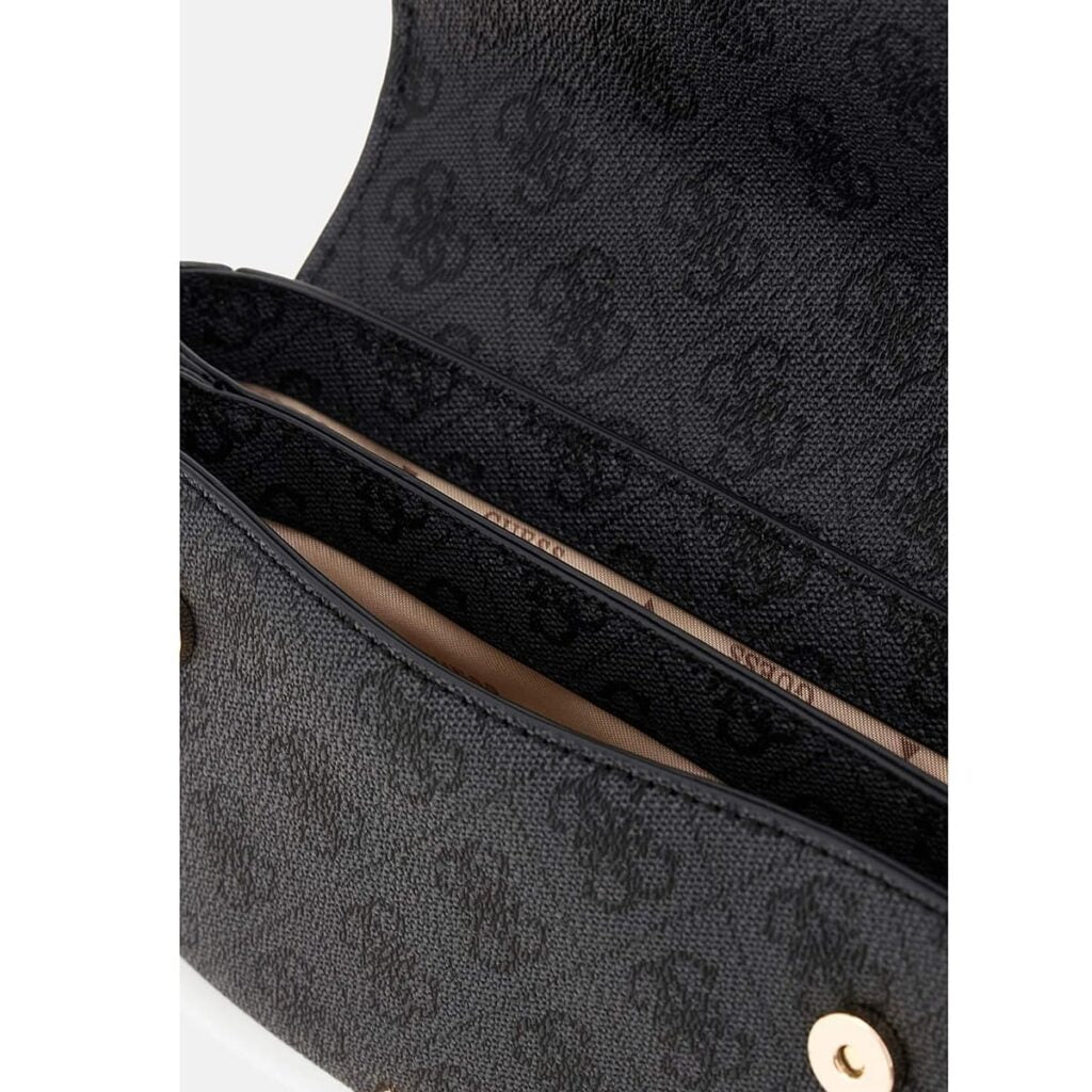 GUESS Women’s Coal Logo Crossbody Bag HWSG7993790 CLO – Black Leather Stylish Shoulder Bag#188