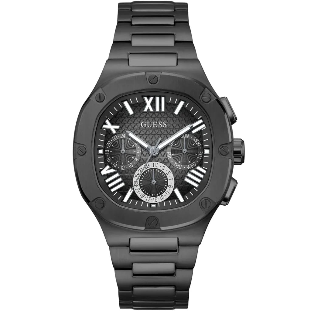 Guess Men’s Watch GW0572G3 – Black Stainless Steel Analog Timepiece with Date Function