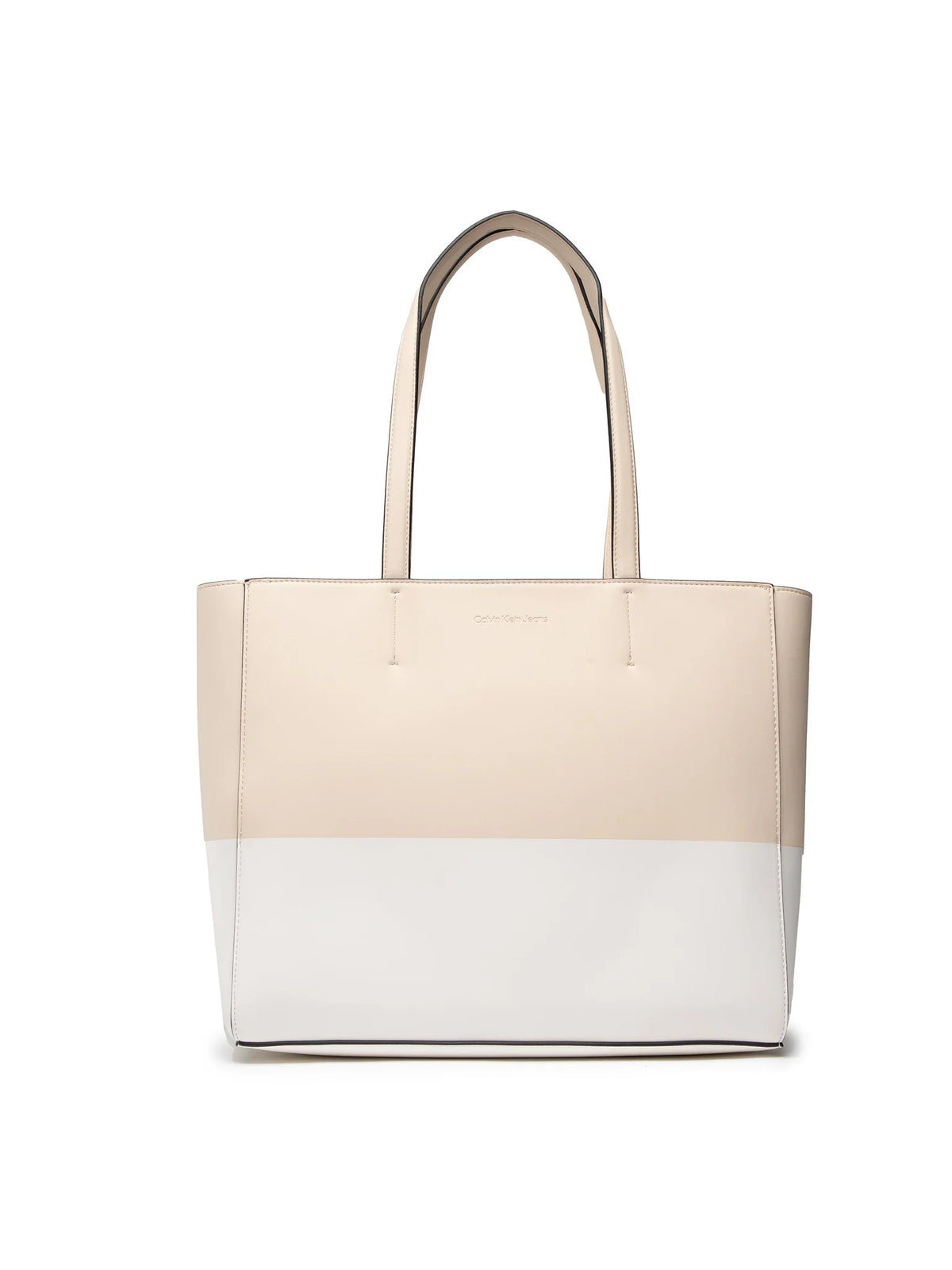 Calvin Klein Beige & Multicolor Women’s Shopping Bag – Spacious Everyday Tote#0030