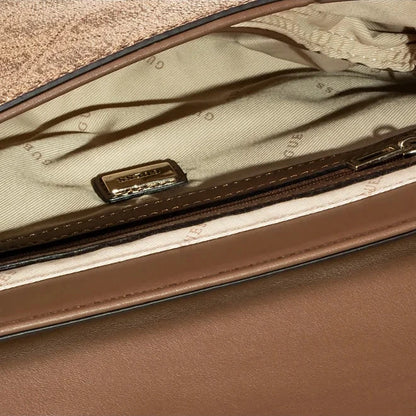 Guess Light Brown Monogram Bag For Women 22#