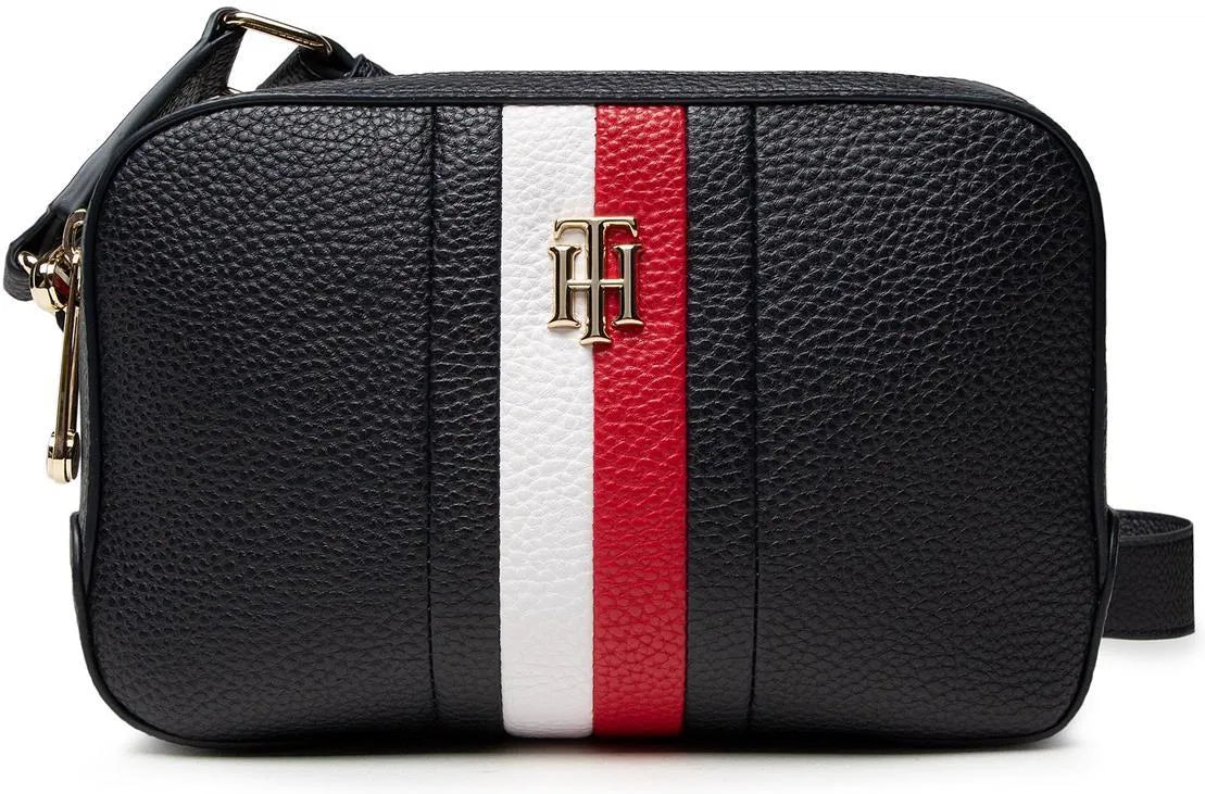 Tommy Hilfiger Women's TH Essence Textured Camera Crossbody Bag - Black #0079