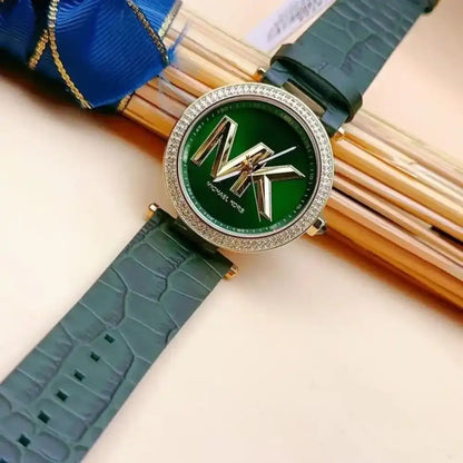 Michael Kors Parker Women’s Watch – Green Dial & Green Leather Strap Model MK4724
