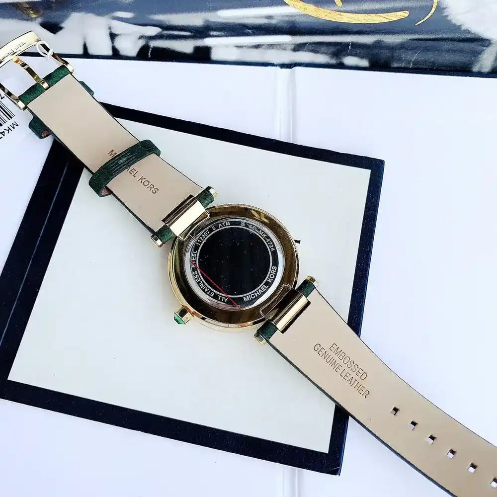 Michael Kors Parker Women’s Watch – Green Dial & Green Leather Strap Model MK4724