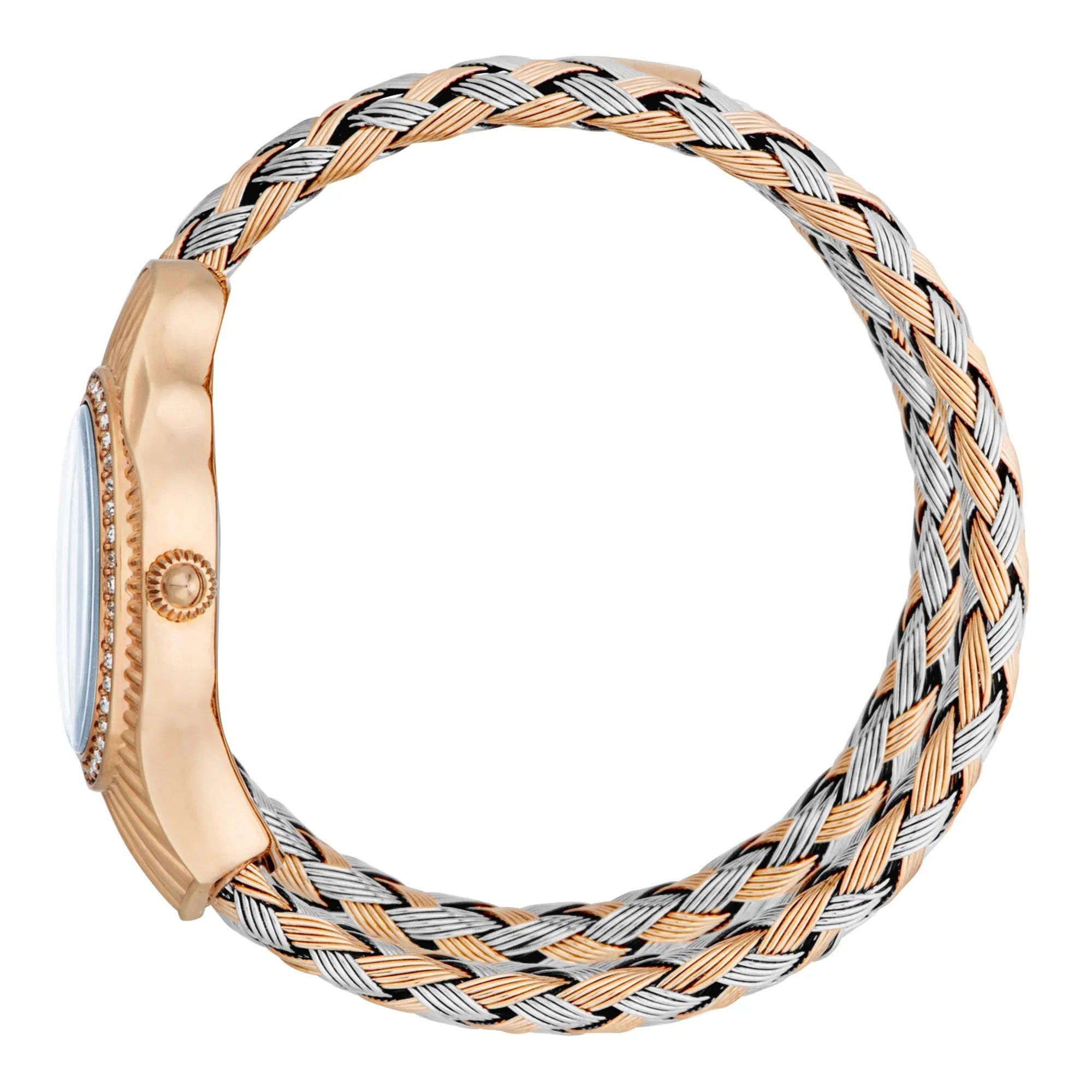 Just Cavalli Signature Snake Twined Two-Tones RG Blue Women's Watch (Model JC1L305M0065)