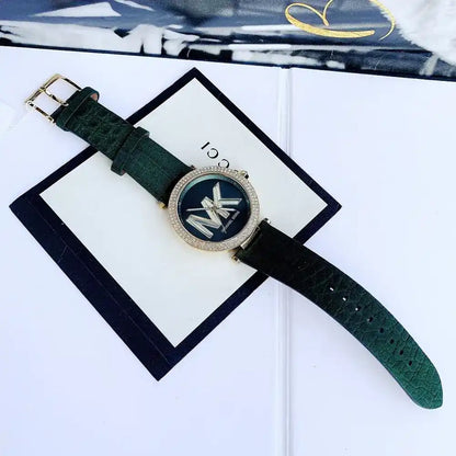 Michael Kors Parker Women’s Watch – Green Dial & Green Leather Strap Model MK4724
