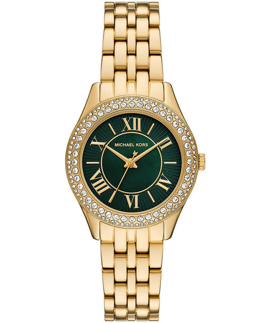 Michael Kors Harlowe Women’s Watch – Gold-Tone Stainless Steel with Green Dial (Model MK4870)