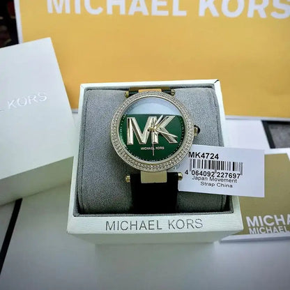 Michael Kors Parker Women’s Watch – Green Dial & Green Leather Strap Model MK4724