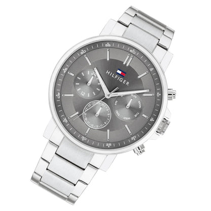 Tommy Hilfiger Tyson Men's Watch – Dark Grey Dial with Stainless Steel Bracelet (Model 1710604)