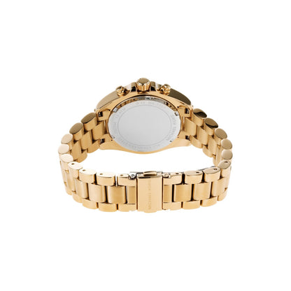 Michael Kors Bradshaw Chronograph Watch – Gold-Tone Stainless Steel with Green Dial (Model MK7257)