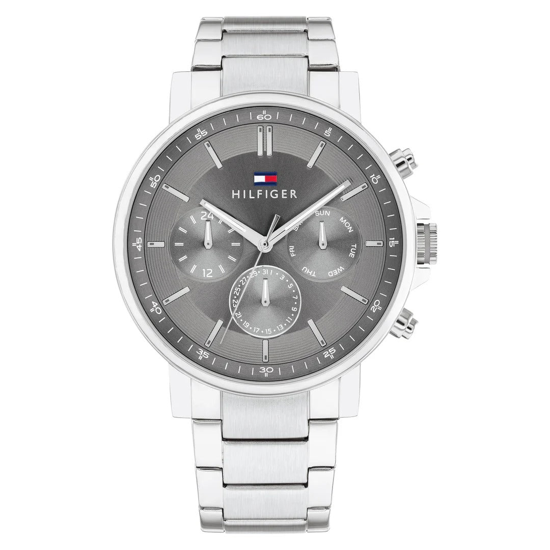 Tommy Hilfiger Tyson Men's Watch – Dark Grey Dial with Stainless Steel Bracelet (Model 1710604)