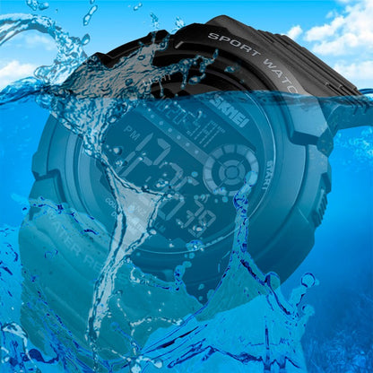 SKMEI 1367 Men's Sports Digital Watch – Black with Red Accent