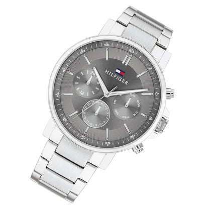 Tommy Hilfiger Tyson Men's Watch – Dark Grey Dial with Stainless Steel Bracelet (Model 1710604)