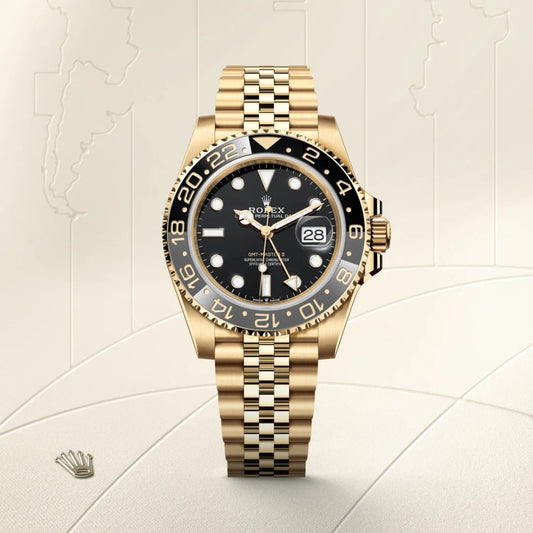 Rolex GMT-Master II Men’s Watch – Black Dial with Gold Oyster Bracelet