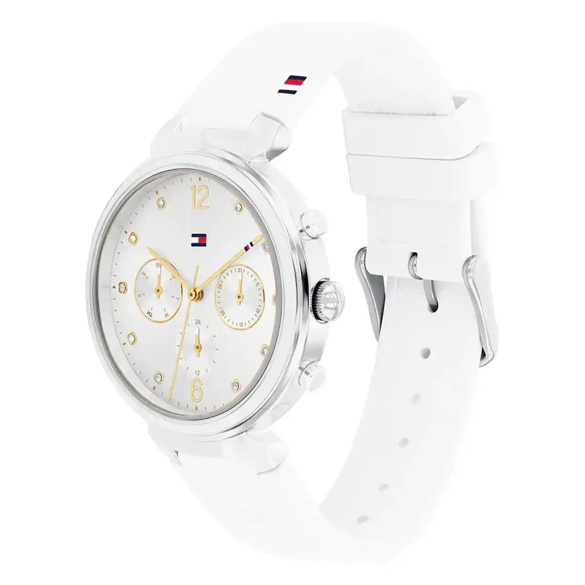 Tommy Hilfiger Ivy Women's Watch – White Dial with White Silicone Strap (Model 1782342)